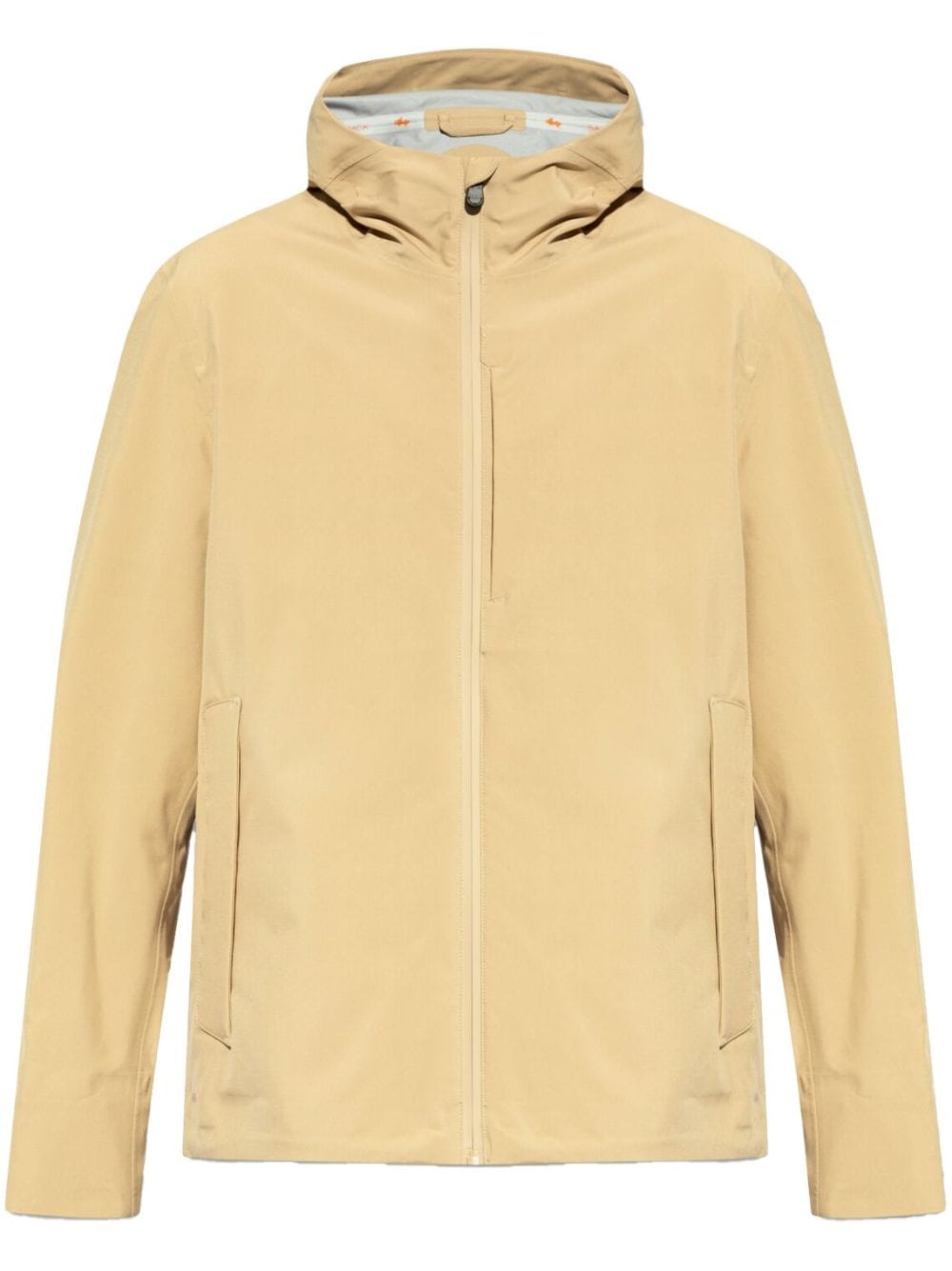 Save The Duck logo-appliqué zip-up jacket - Neutrals von Save The Duck