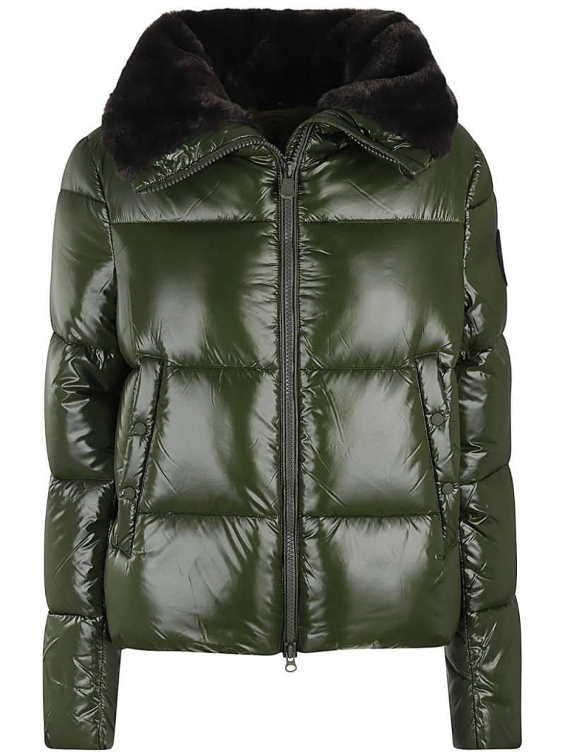 Save The Duck zip-fastening puffer jacket - Green von Save The Duck