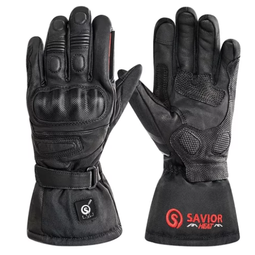 Savior Glacier Crystal Damen Beheizbarer Finger Handschuh SHGS07 - schwarz (Grösse: S - 7) von Savior