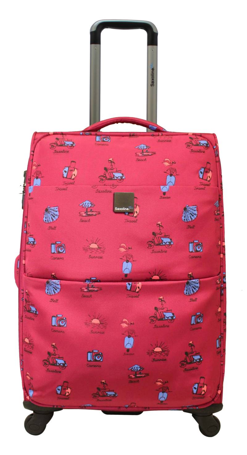 Vespa, Check-In Trolley und Reisetasche in pink von Saxoline Blue