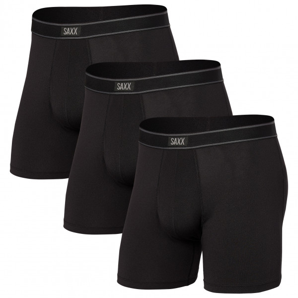 Saxx - Daytripper Boxer Brief Fly 3-Pack - Kunstfaserunterwäsche Gr S schwarz von Saxx