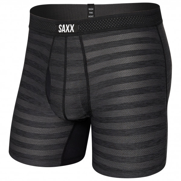 Saxx - Droptemp Cooling Mesh Boxer Brief Fly - Kunstfaserunterwäsche Gr L schwarz von Saxx