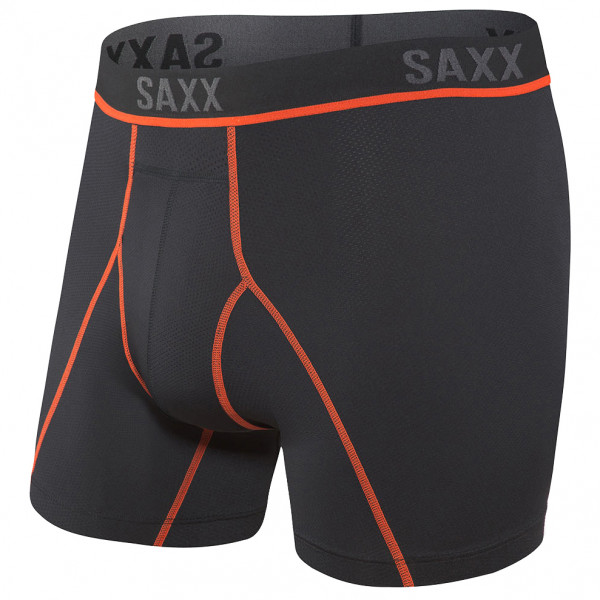 Saxx - Kinetic HD Boxer Brief - Kunstfaserunterwäsche Gr L;M;S;XL;XXL grau/schwarz;schwarz von Saxx