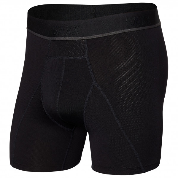 Saxx - Kinetic Light-Compression Mesh Boxer Brief - Kunstfaserunterwäsche Gr L schwarz von Saxx