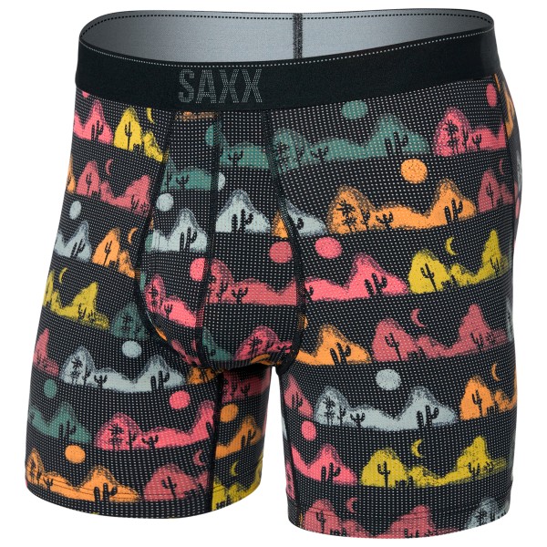 Saxx - Quest Quick Dry Mesh Boxer Brief Fly - Kunstfaserunterwäsche Gr L;M;S;XL;XS;XXL blau;bunt;grau;schwarz;türkis von Saxx