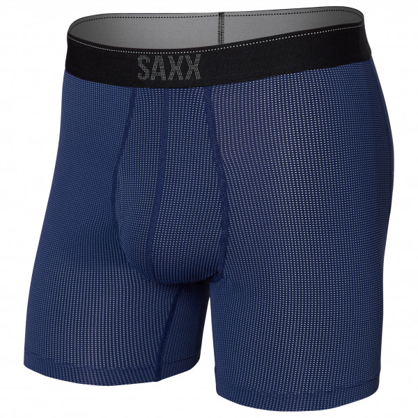 Saxx - Quest Quick Dry Mesh Boxer Brief Fly - Kunstfaserunterwäsche Gr L blau von Saxx