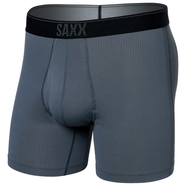 Saxx - Quest Quick Dry Mesh Boxer Brief Fly - Kunstfaserunterwäsche Gr L blau von Saxx