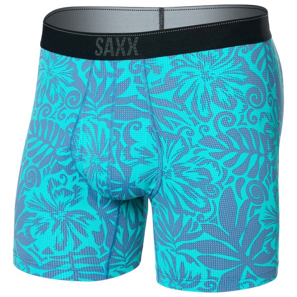 Saxx - Quest Quick Dry Mesh Boxer Brief Fly - Kunstfaserunterwäsche Gr L türkis von Saxx