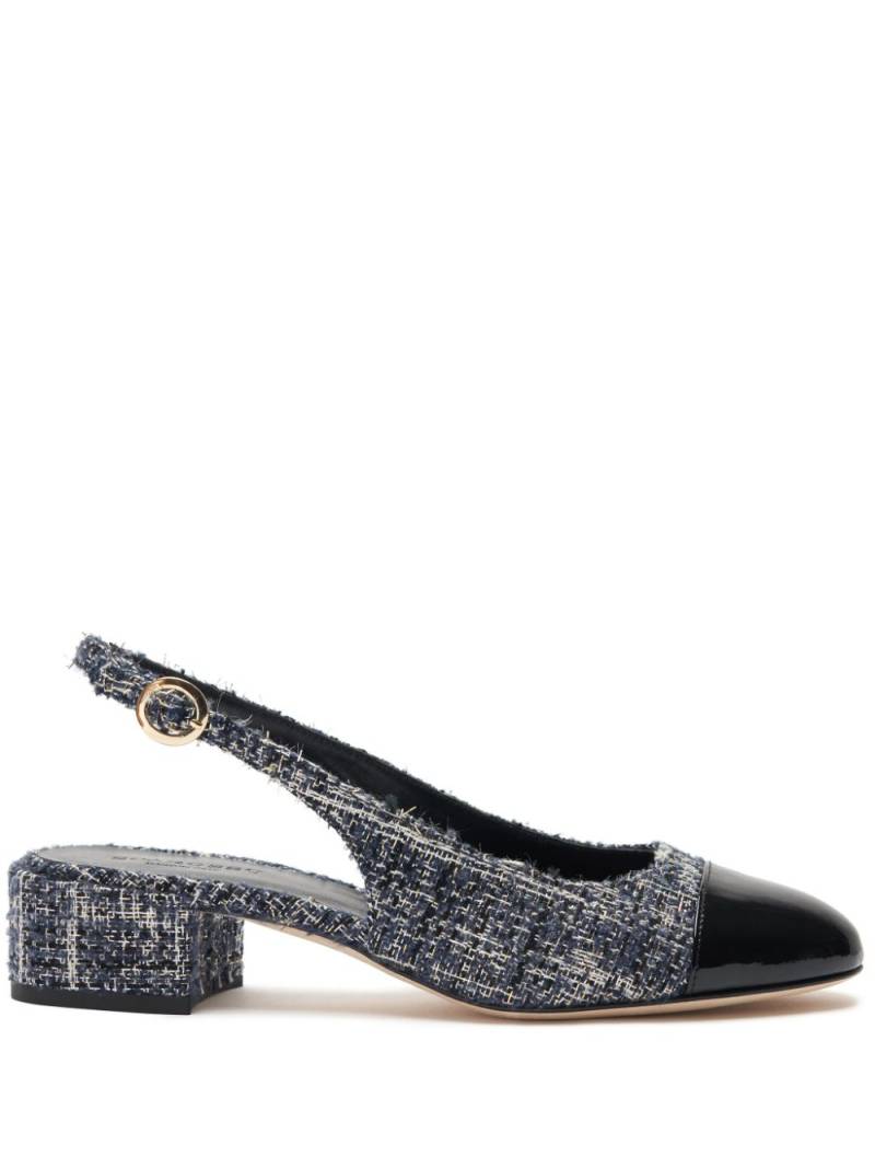 Scarosso 35mm Coco Blue Tweed pumps - Black von Scarosso