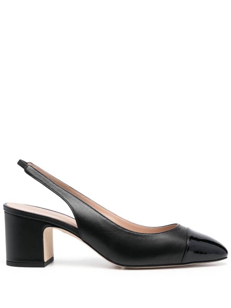 Scarosso 65mm leather slingback pumps - Black von Scarosso