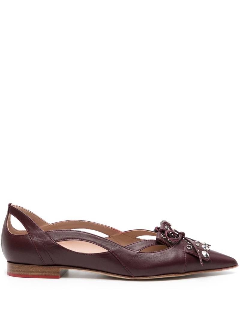 Scarosso Cherry leather ballerina shoes - Purple von Scarosso