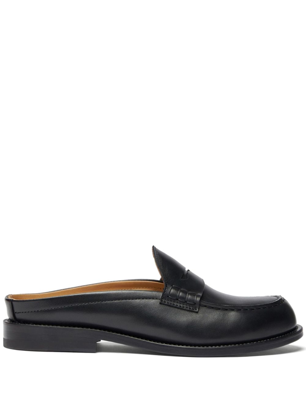 Scarosso Clementina almond-toe leather mules - Black von Scarosso