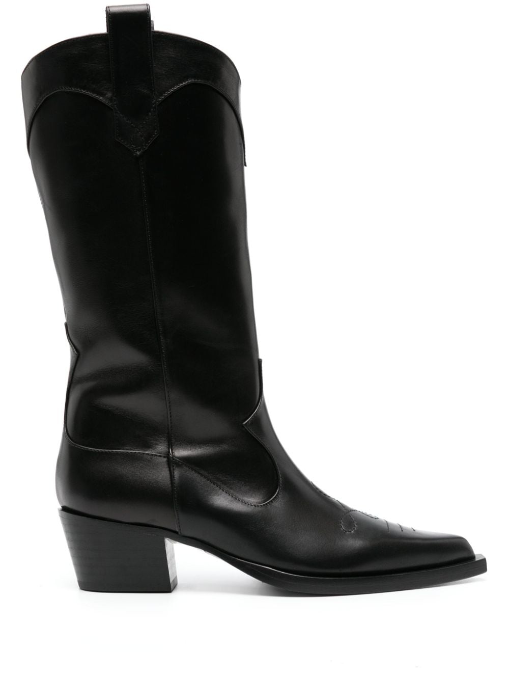 Scarosso Dolly 50mm leather boots - Black von Scarosso