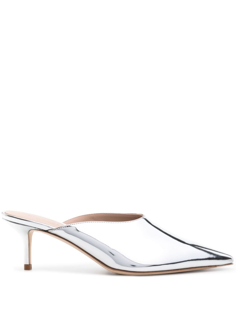 Scarosso Laura 60mm patent mules - Silver von Scarosso