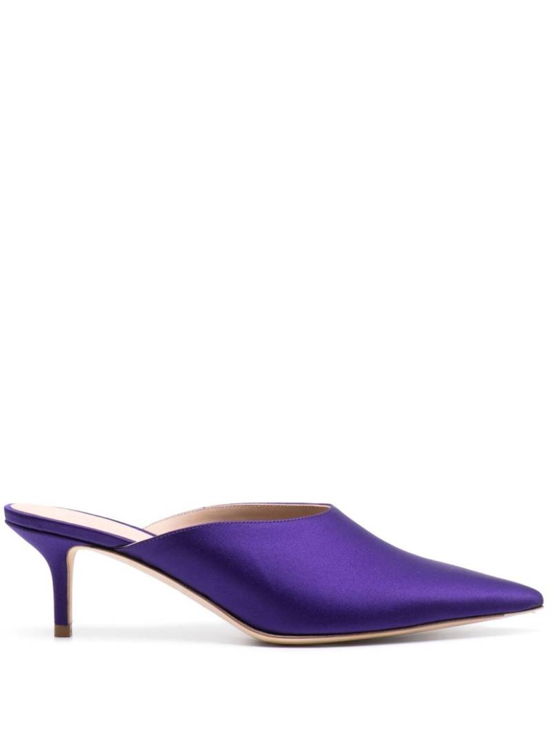 Scarosso Laura 60mm satin mules - Purple von Scarosso