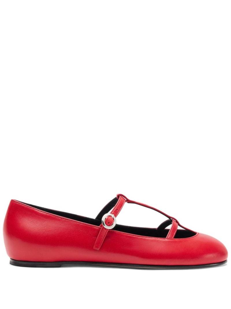 Scarosso Linda I leather ballerina shoes - Red von Scarosso