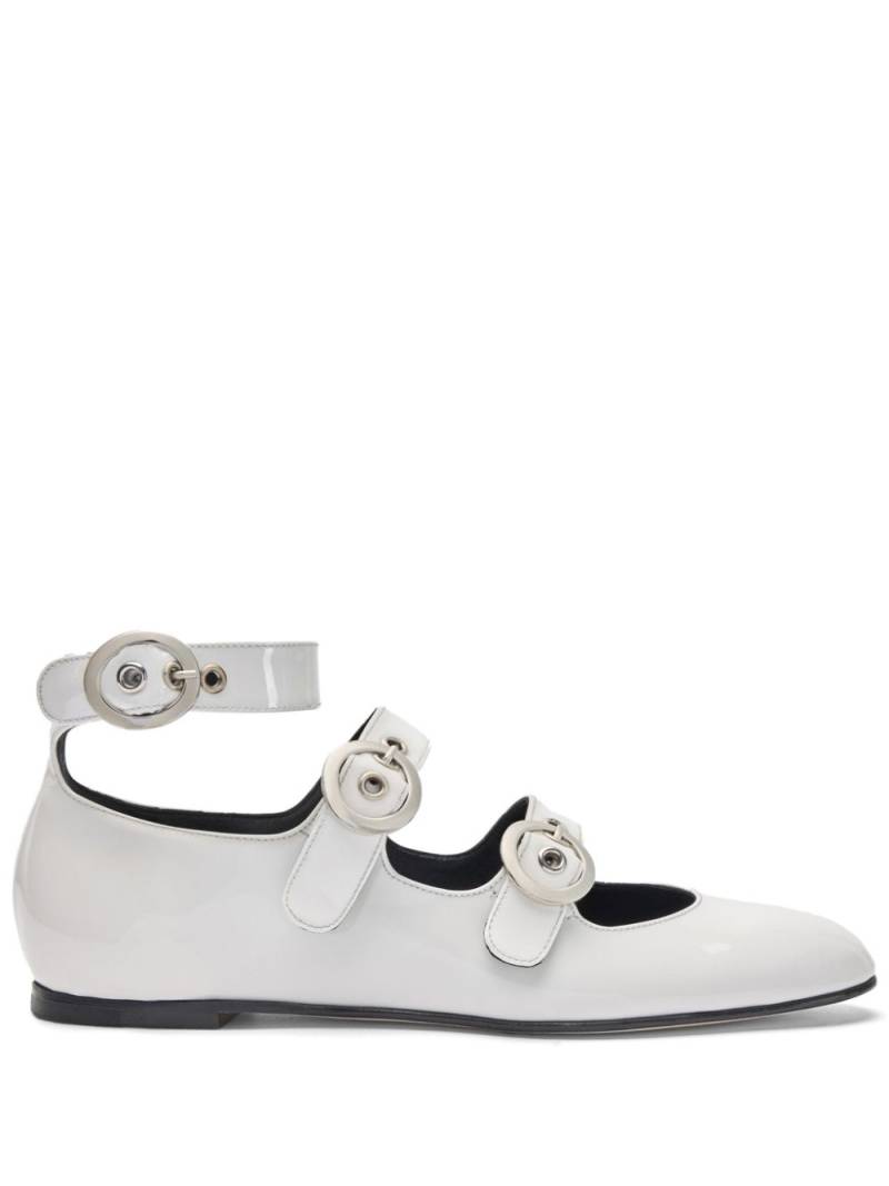 Scarosso Linda II leather ballerina shoes - White von Scarosso