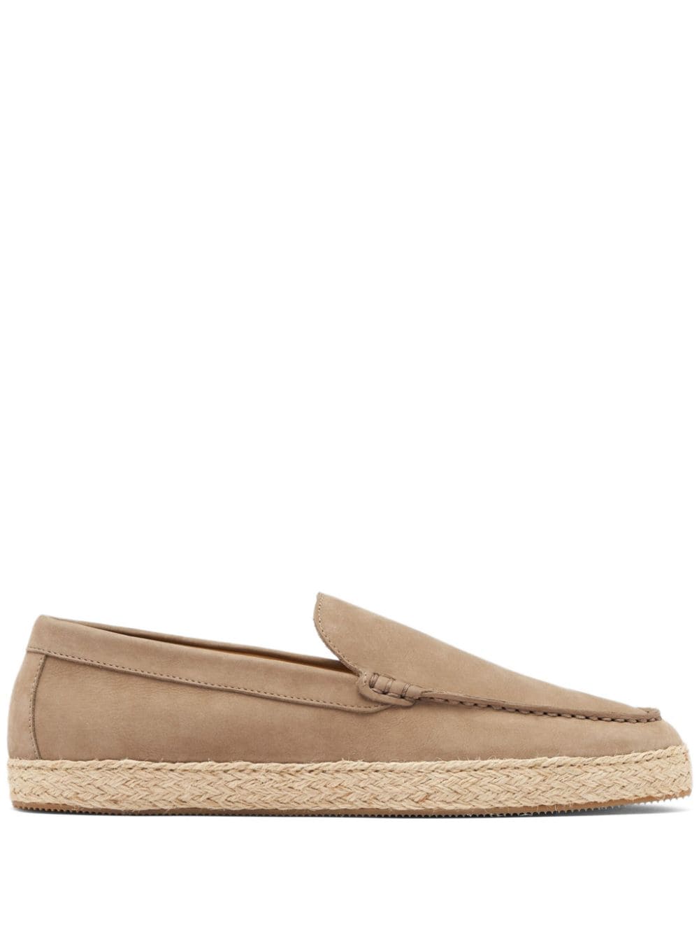 Scarosso Lino almond-toe leather espadrilles - Neutrals von Scarosso