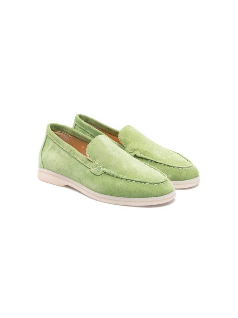 Scarosso Ludovica slip-on suede loafers - Green von Scarosso