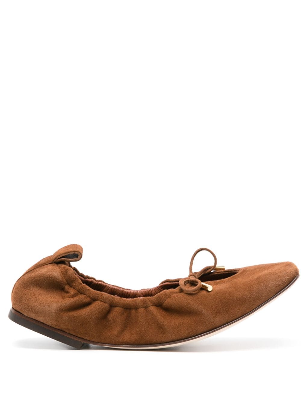 Scarosso Margot suede ballerina shoes - Brown von Scarosso