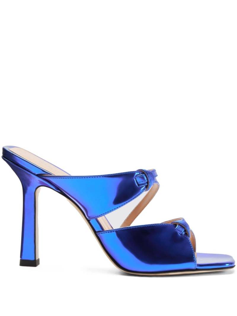 Scarosso Zoe 100mm leather mules - Blue von Scarosso