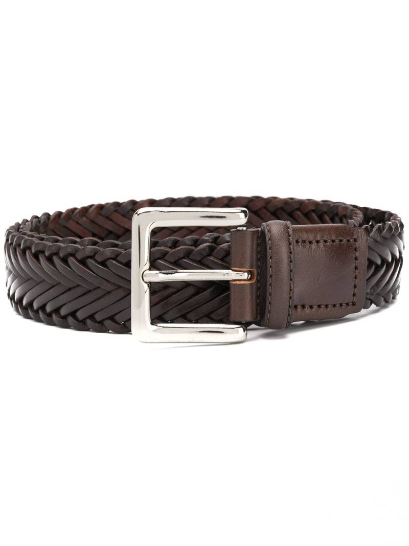 Scarosso braided buckled belt - Brown von Scarosso