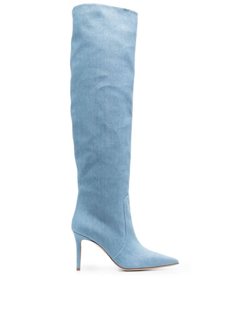 Scarosso denim 85mm thigh-high boots - Blue von Scarosso