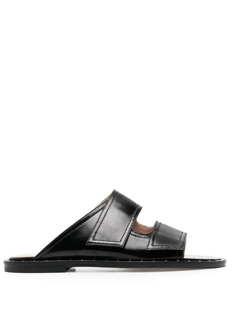 Scarosso leather cut-out sandals - Black von Scarosso