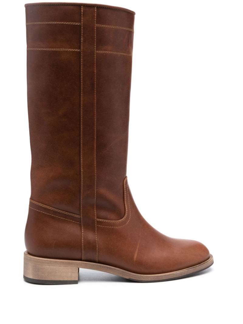 Scarosso leather knee-high boots - Brown von Scarosso