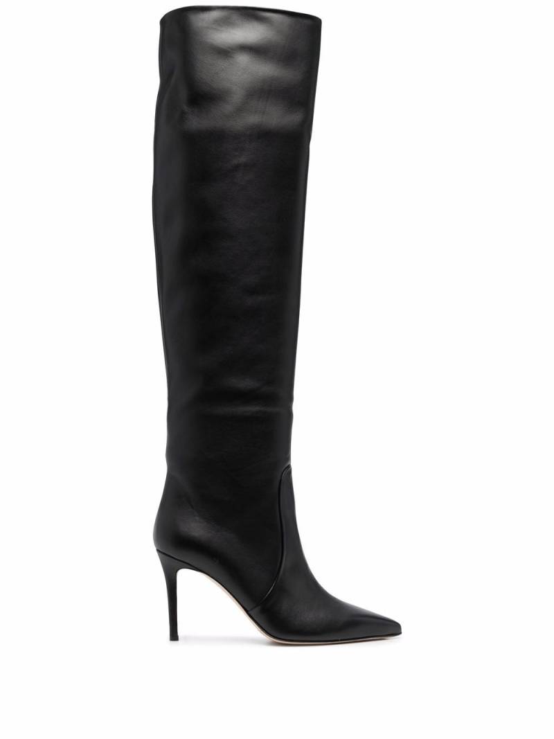 Scarosso x Brian Atwood Carra leather boots - Black von Scarosso