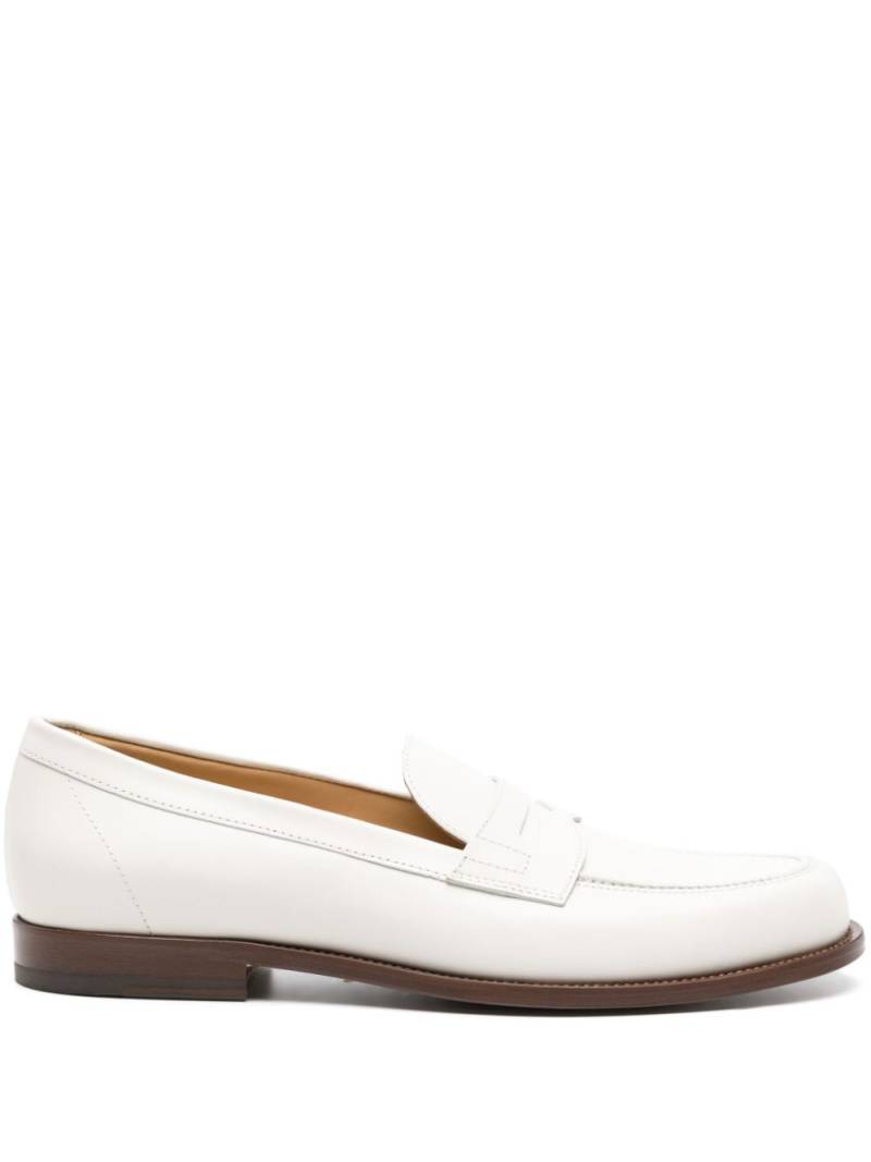 Scarosso penny-slot leather loafers - White von Scarosso