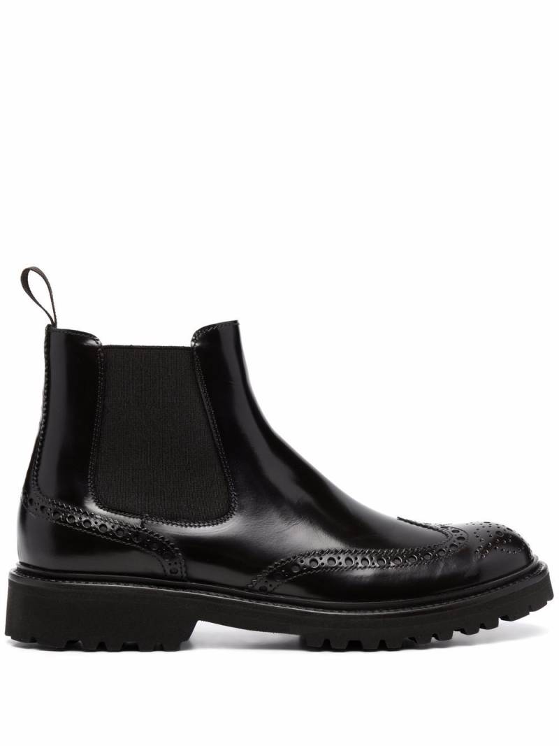 Scarosso slip-on leather brogue boots - Brown von Scarosso