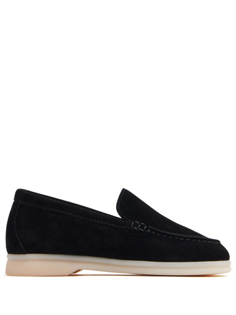 Scarosso stitch-detail suede loafers - Black von Scarosso