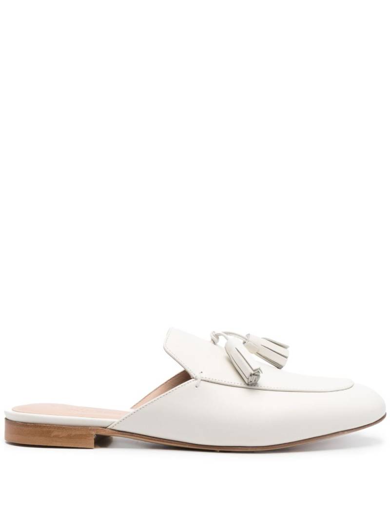 Scarosso tassel-detailed leather mules - White von Scarosso