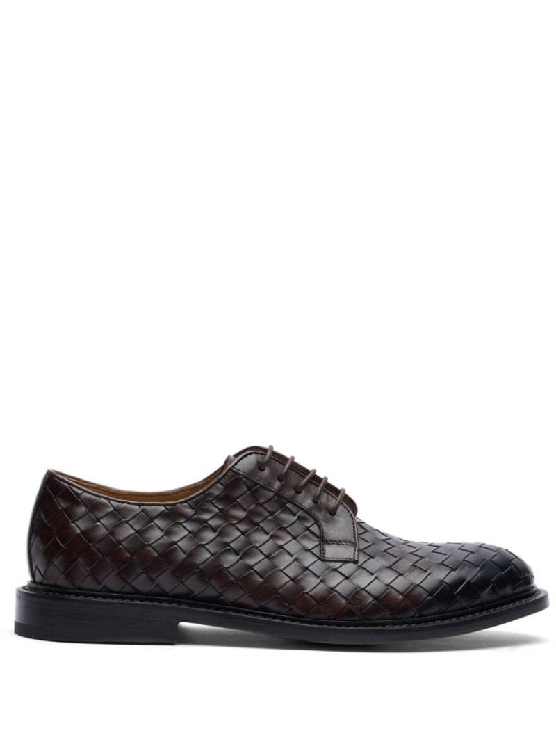 Scarosso woven leather derby shoes - Brown von Scarosso