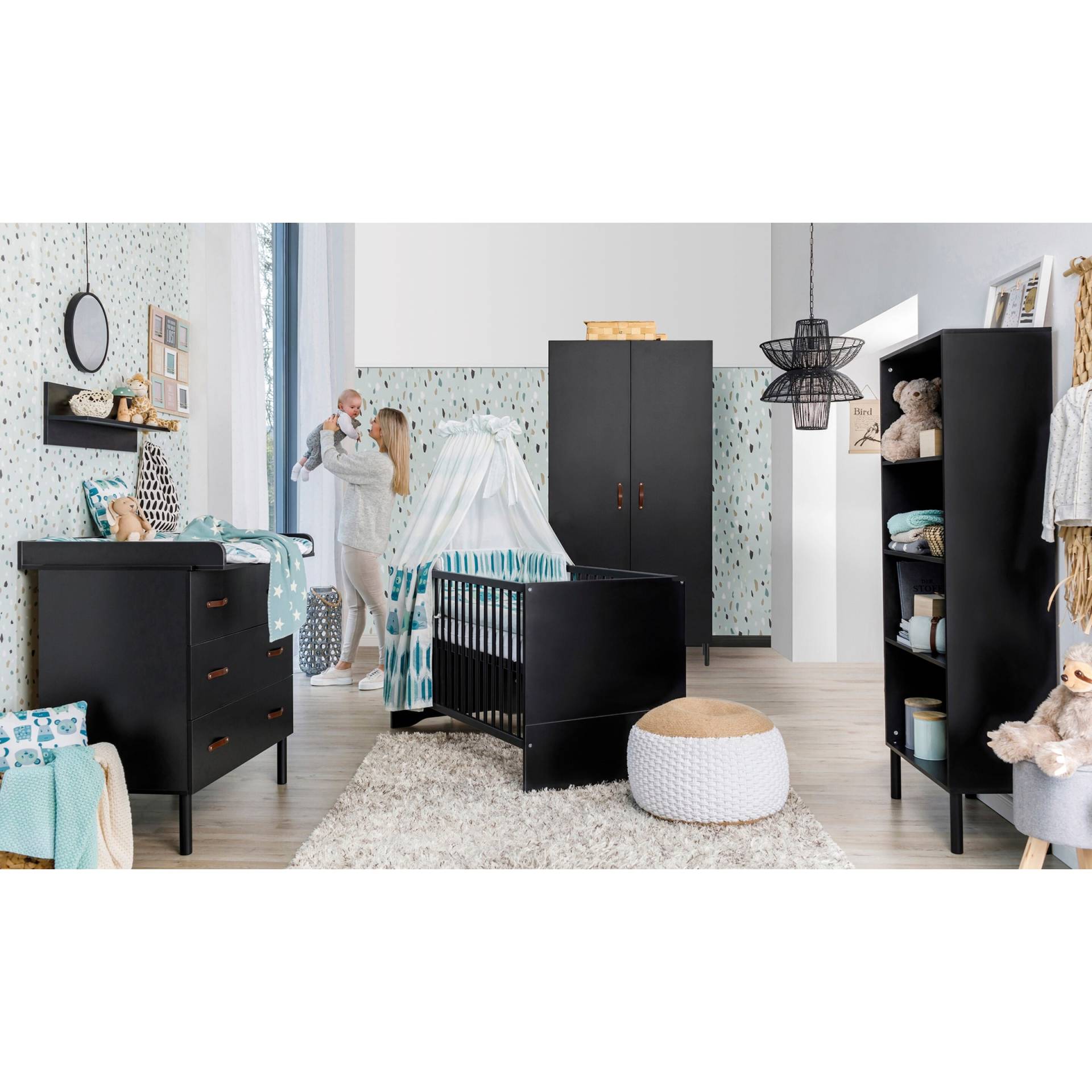 3-tlg. Babyzimmer Melody mit 2-türigem Kleiderschrank von Schardt