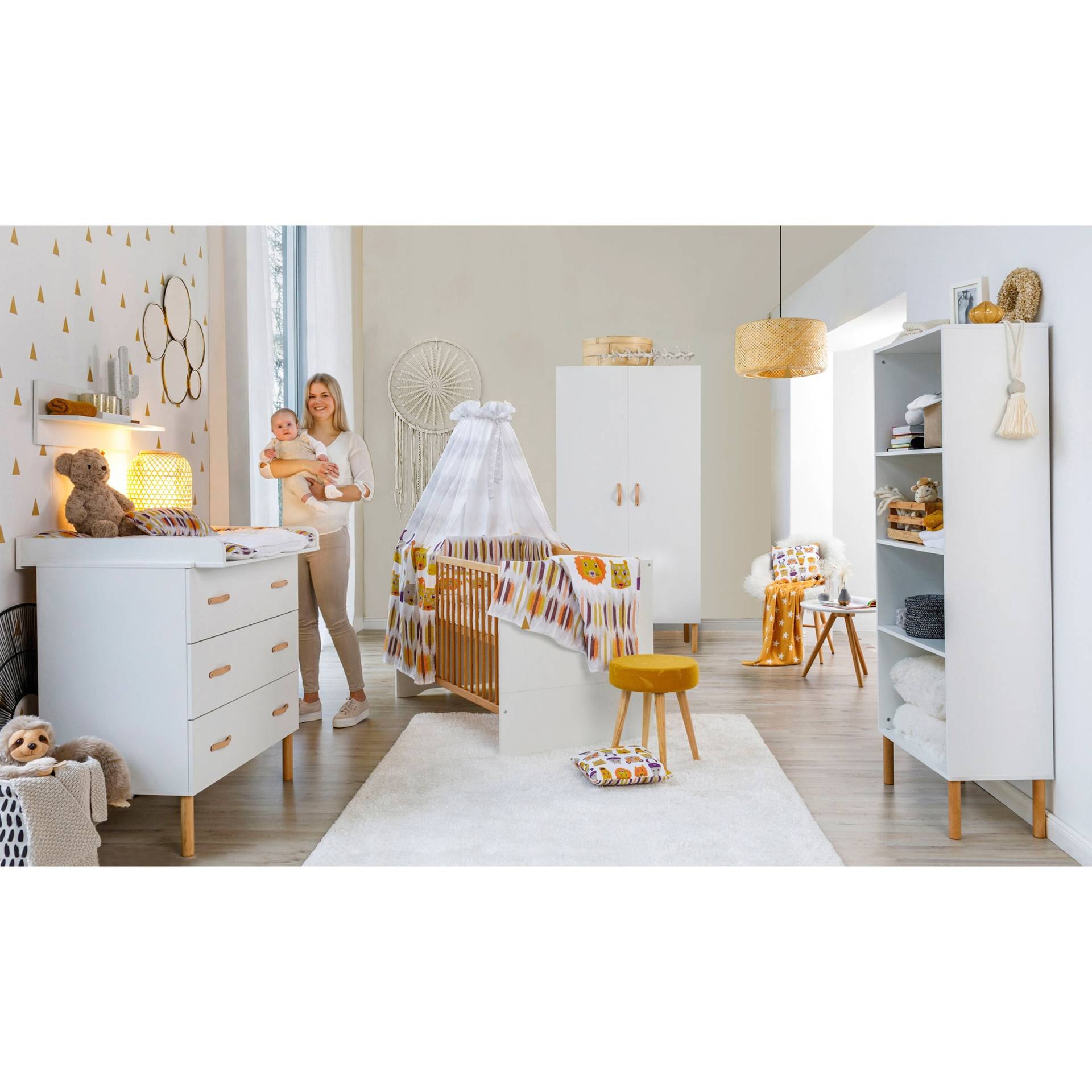 3-tlg. Babyzimmer Melody mit 2-türigem Kleiderschrank von Schardt