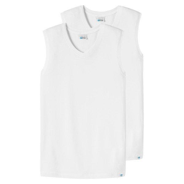 2er Pack Long Life Cotton - Tank Top Herren Weiss XXL von Schiesser