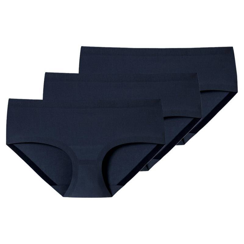 3er Pack Invisible Cotton - Panty Damen Marine S von Schiesser