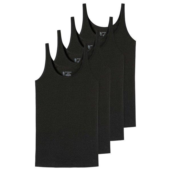 Schiesser - 4er Pack 95/5 Organic Cotton Träger-Top, für Damen, Schwarz, Größe 5XL von Schiesser