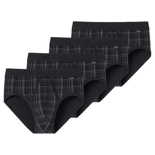 4er Pack Original Classics Feinripp - Sportslip Mit Eingriff Herren Schwarz XXL von Schiesser