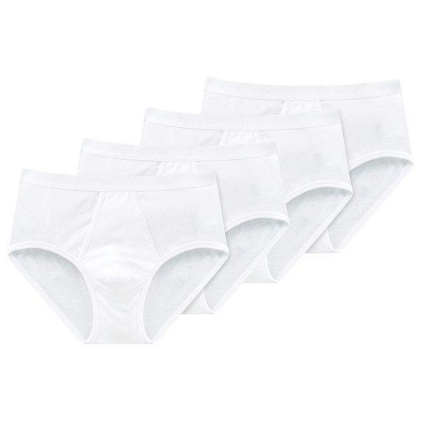 4er Pack Original Classics Feinripp - Sportslip Mit Eingriff Herren Weiss XL von Schiesser