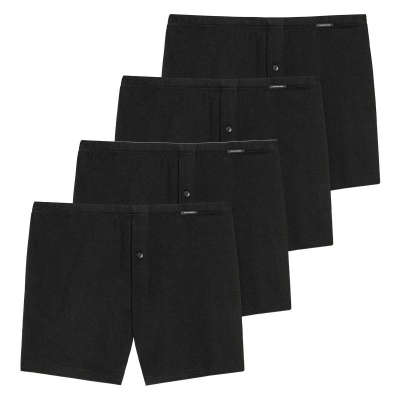 4er Pack Singel-jersey - Boxershorts Herren Schwarz 3XL von Schiesser