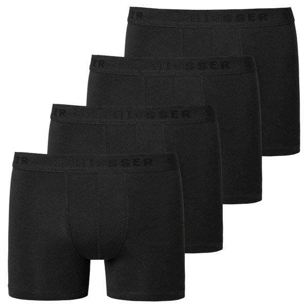 Schiesser - 4er Pack Teens Boys 95/5 Organic Cotton Retro-Short / Pant, 176, Schwarz von Schiesser