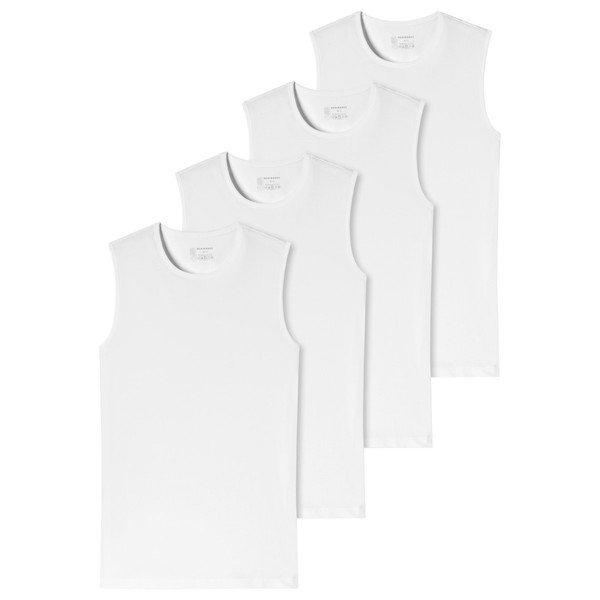 4er-pack - 955 - Organic Cotton - Tank Top Unterhemd Mit Rundhals Herren Weiss 3XL von Schiesser