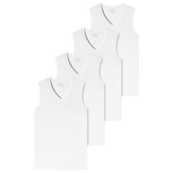 4er-pack - 955 - Organic Cotton - Tank Top Unterhemd Mit V-ausschnitt Herren Weiss M von Schiesser