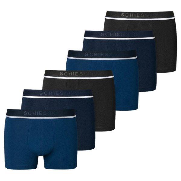 Schiesser - 6er Pack 95/5 Organic Cotton Shorts / Pants, für Herren, Dunkelblau, Größe M von Schiesser