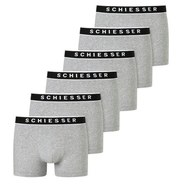 6er Pack - 955 - Organic Cotton - Shorts Pants Herren Grau M von Schiesser