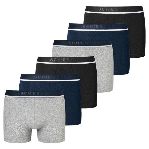 Schiesser - 6er Pack 95/5 Organic Cotton Shorts / Pants, für Herren, Grau, Größe XXL von Schiesser