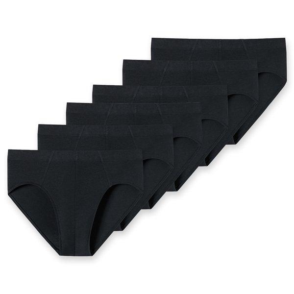 Schiesser - 6er Pack 95/5 Organic Cotton Supermini Slip / Unterhose, für Herren, Schwarz, Größe 3XL von Schiesser